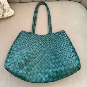 Dragon Diffusion Teal Woven Tote